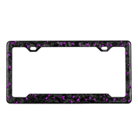 Purple Fragment | Forged Carbon Fiber License Plate