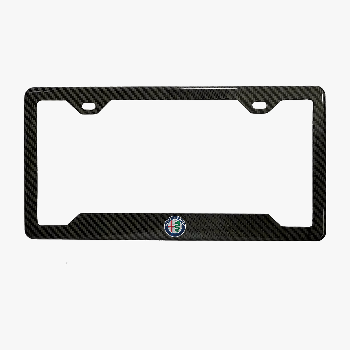 Alfa Romeo Crest Carbon Fiber Plate Frame