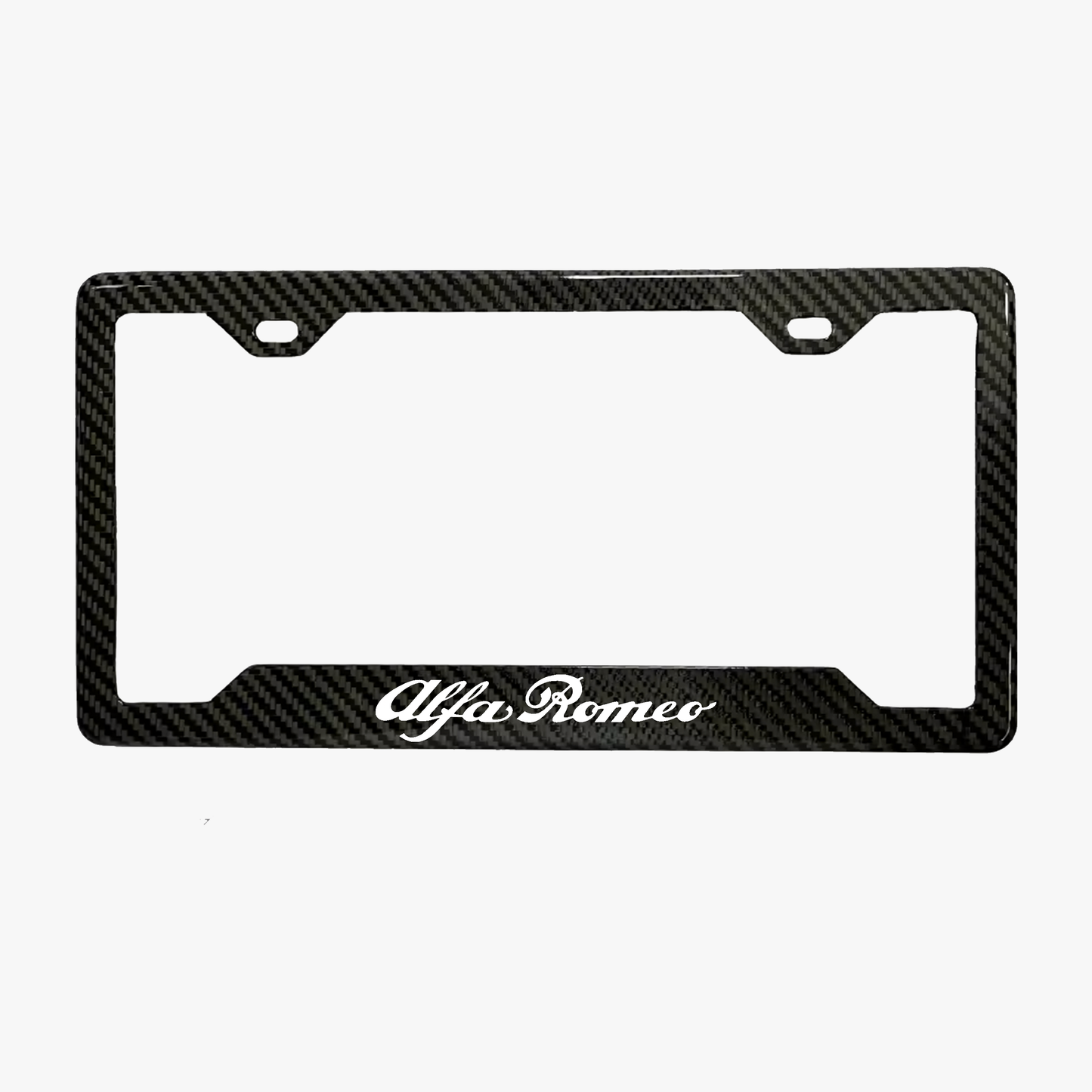 Alfa Romeo Script Carbon Fiber Plate Frame