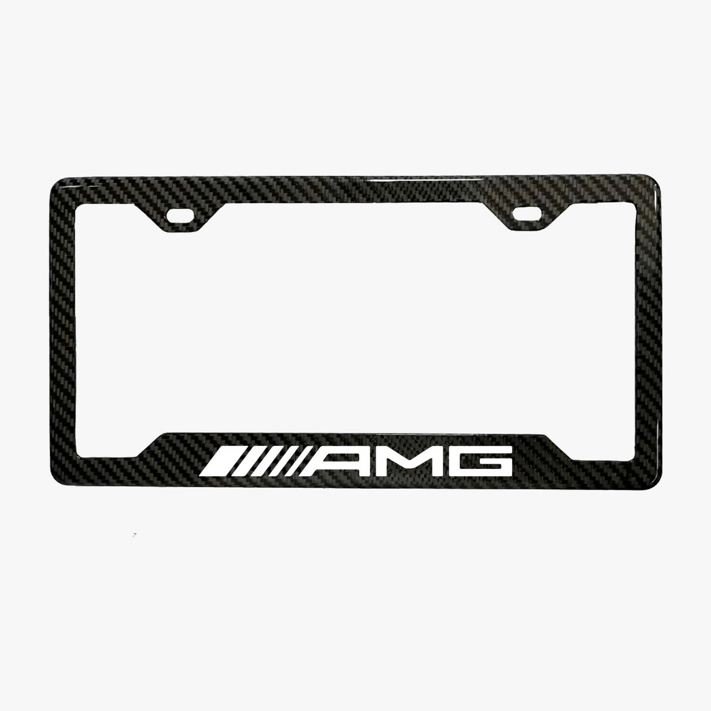 AMG White Carbon Fiber Plate Frame