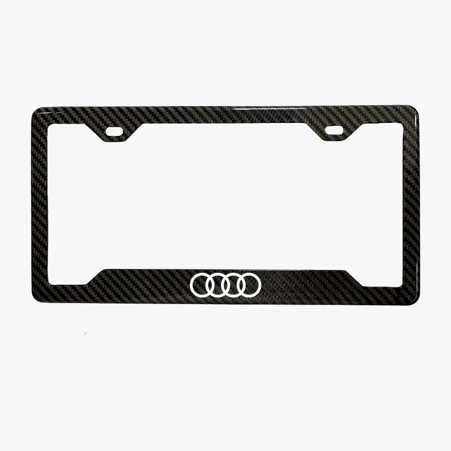 Audi Rings Carbon Fiber Plate Frame