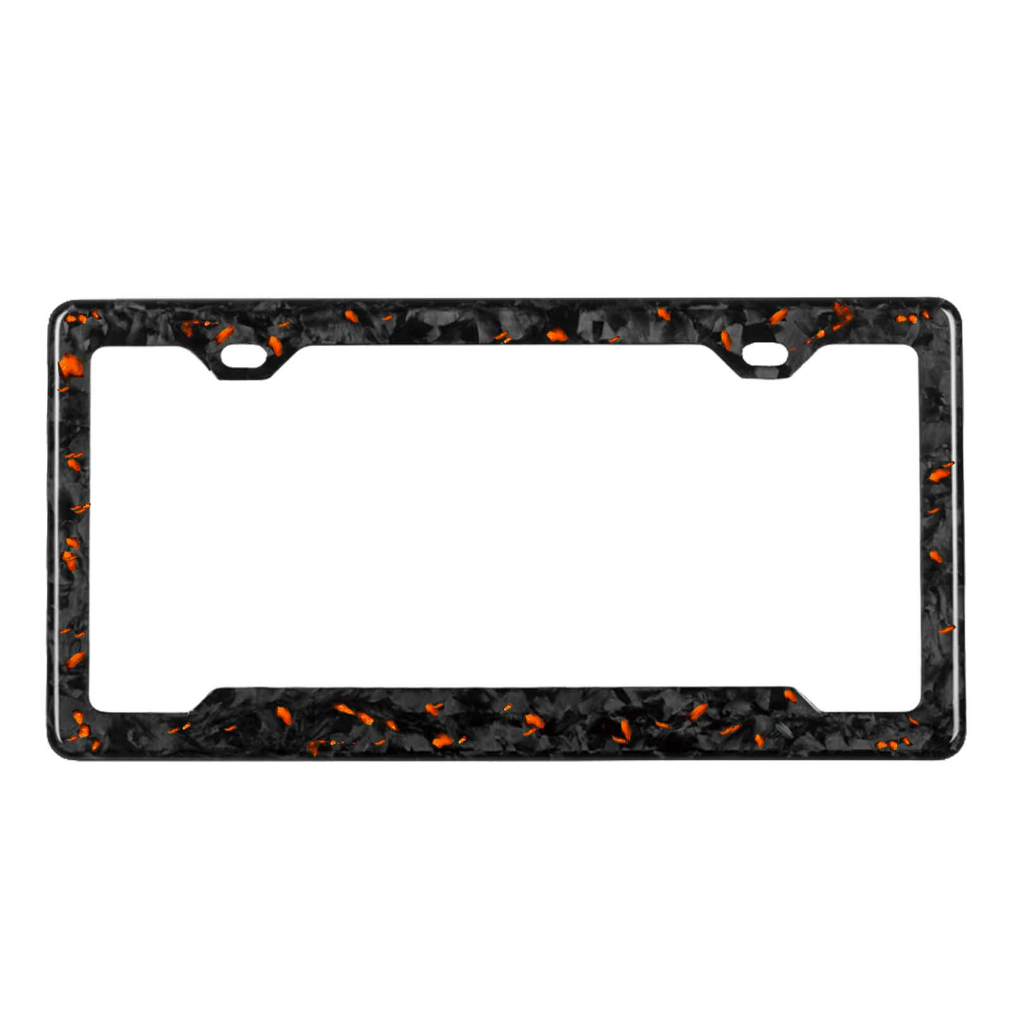 Orange Fragment | Forged Carbon Fiber License Plate