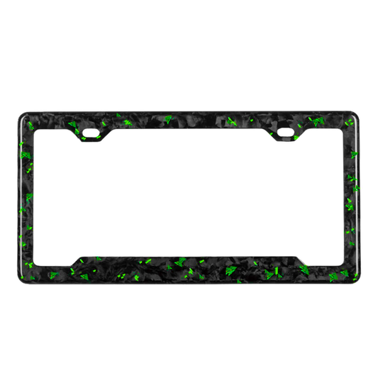 Green Fragment | Forged Carbon Fiber License Plate