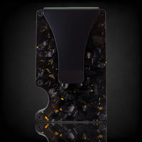 Gold Forged Carbon Card Holder