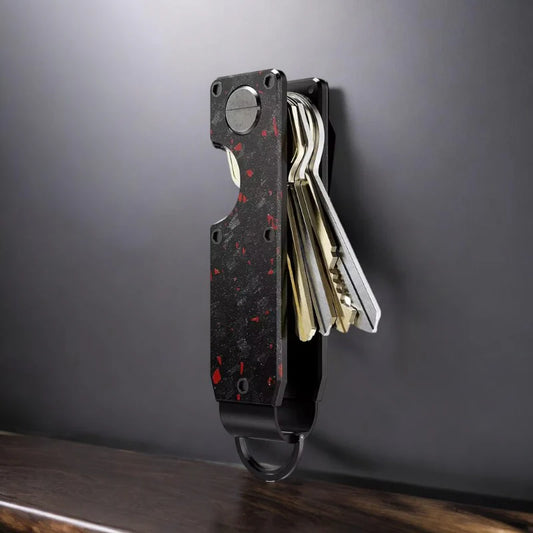 Red Fragment | Forged Carbon Fiber | Key Case