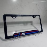 BMW M Tricolour Carbon Fiber Plate Frame