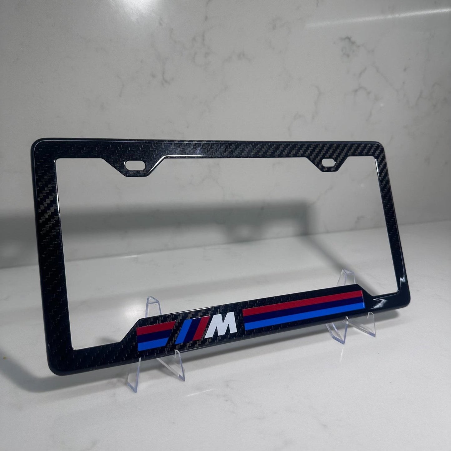 BMW M Tricolour Carbon Fiber Plate Frame
