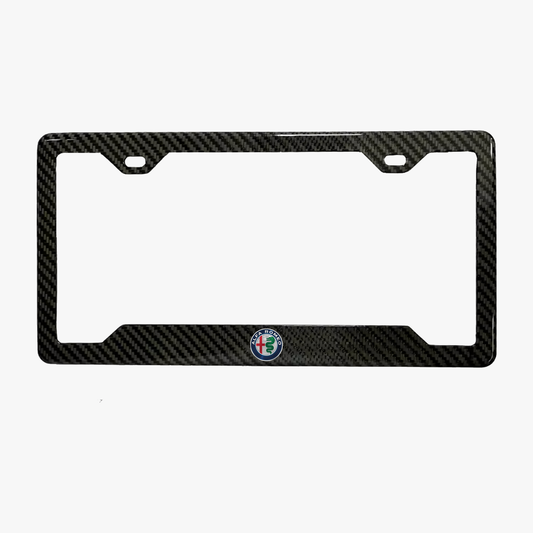Alfa Romeo Crest Carbon Fiber Plate Frame