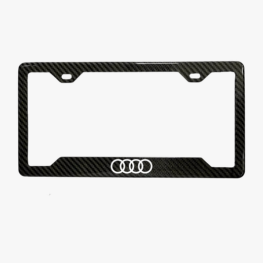 Audi Rings Carbon Fiber Plate Frame