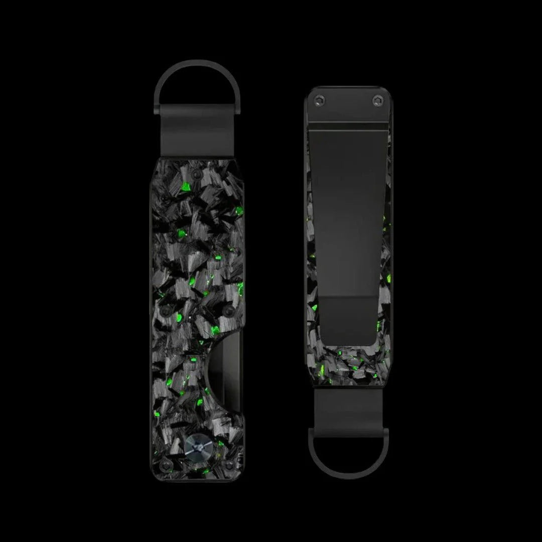Green Fragment | Forged Carbon Fiber | Key Case