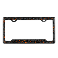 Orange Fragment | Forged Carbon Fiber License Plate
