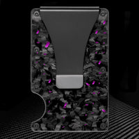 Purple Forged Carbon Card Holder