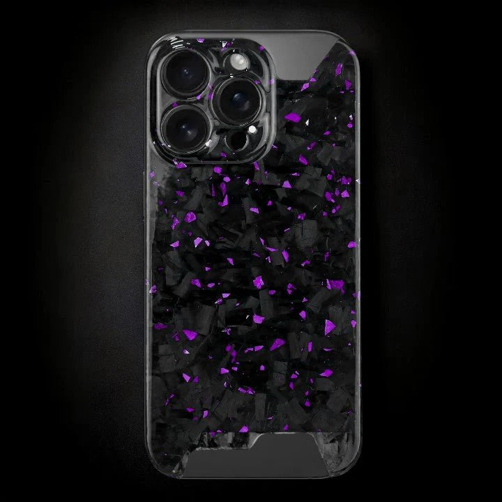 Purple Fragment  | Forged Carbon Fiber | iPhone Case | SKELETON SERIES