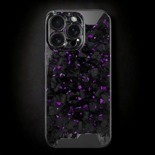 Purple Fragment  | Forged Carbon Fiber | iPhone Case | SKELETON SERIES