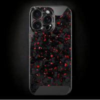 Red Fragment  | Forged Carbon Fiber | iPhone Case | SKELETON SERIES
