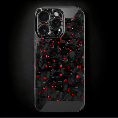 Red Fragment  | Forged Carbon Fiber | iPhone Case | SKELETON SERIES