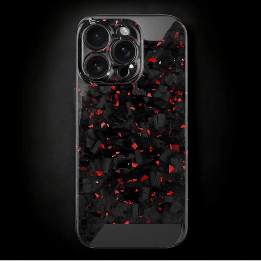 Red Fragment  | Forged Carbon Fiber | iPhone Case | SKELETON SERIES